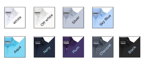 9 different shirt colours to choose from
