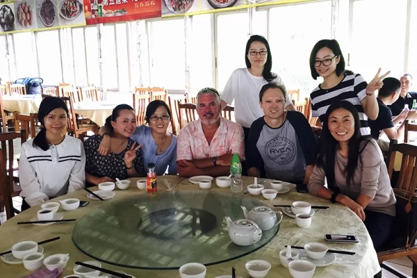 Team Highlife sourcing agency with directors Brad Tarr (centre) and Xiao Qin Liu( far right)